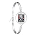 He Will Be Back Bracelet 2024 USA Trump Collection Glass Cabochon Silver Plated Bangle Jewelry for Women Men Support Trump