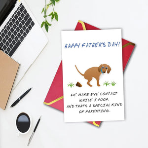 Dog Dad Fathers Day Greeting Card Gift for Men, Funny Father’S Day Card from Dog Dad