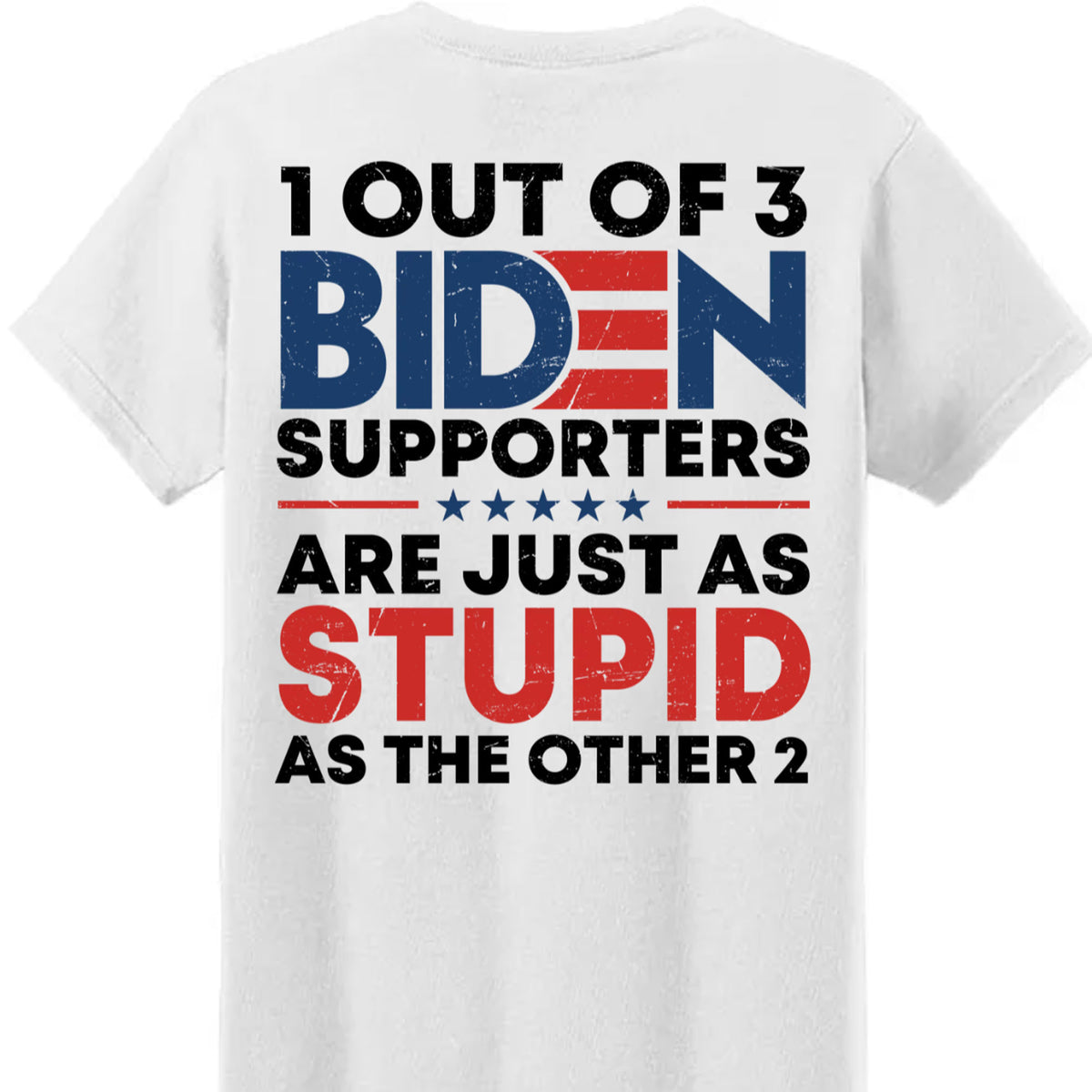 1 Out Of 3 Biden Supporters Shirt | Anti Biden Shirt | Donald Trump Fan Backside Shirt C1029 - GOP