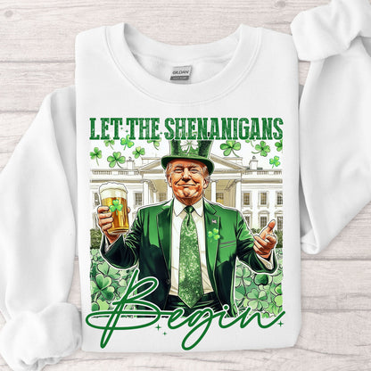 Let Shenanigans Begin Trump Shirt, Trump St Patricks Sweatshirt, St Patricks Trump Shirt 682045 - GOP