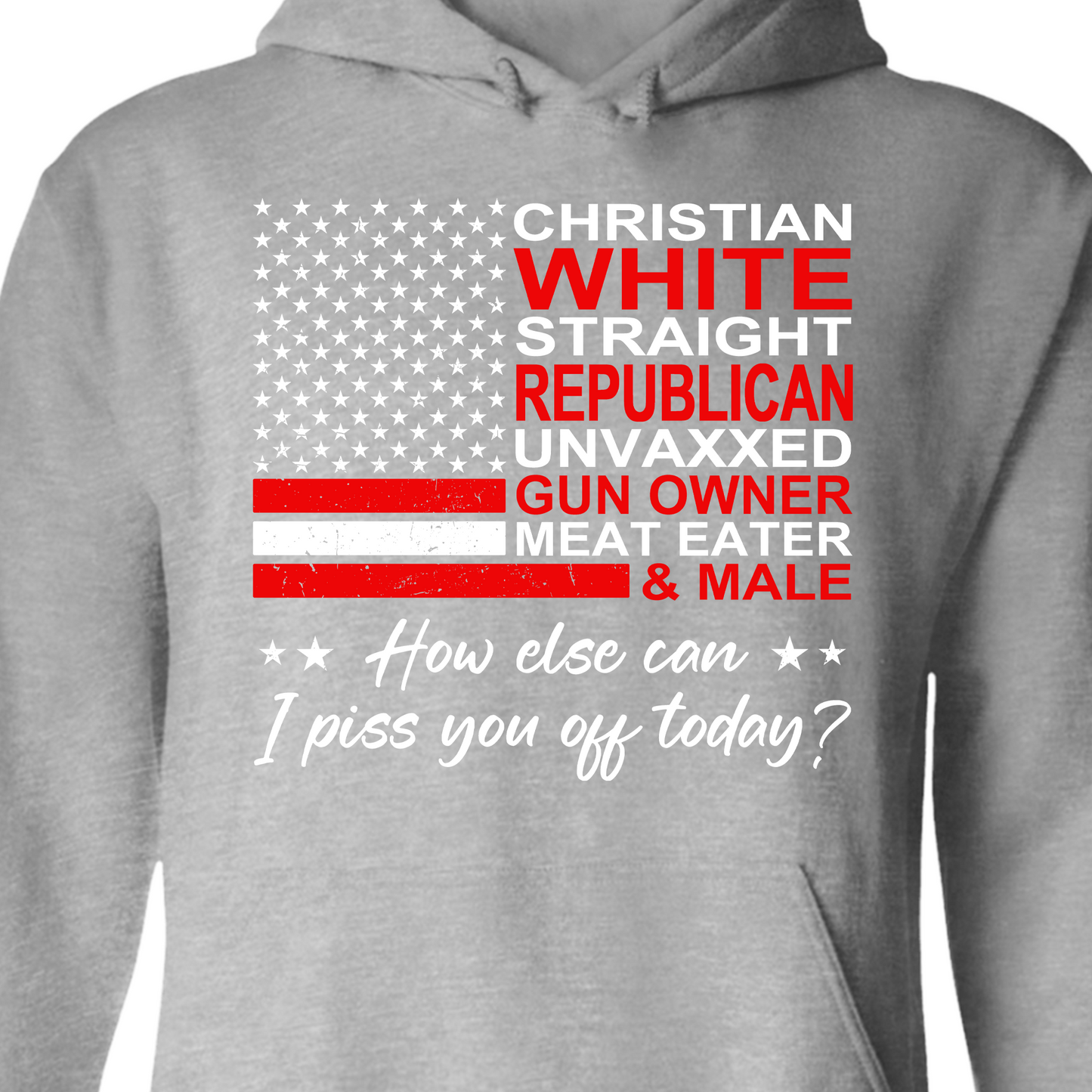 Christian White Straight Republican Shirt | Donald Trump Homage Shirt | Donald Trump Fan Front Shirt T939 - GOP