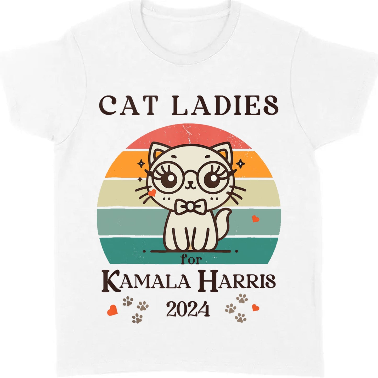 Cat Ladies Kamala Harris Shirt | Kamala Harris 2024 Shirt | Democrat Shirt Bright T1235 - KH2