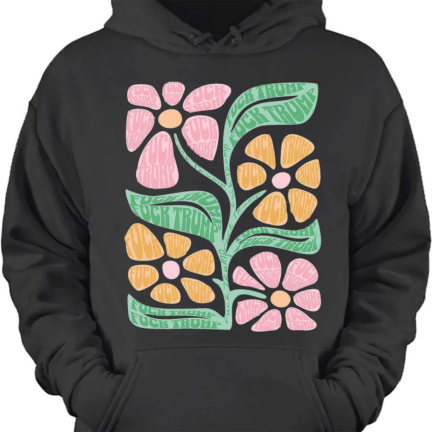 Subtle Floral 8647 Anti Trump Shirt – Progressive Fuck Trump Tee For Democrats And Pro-Democracy Supporters Dark Shirt 682197