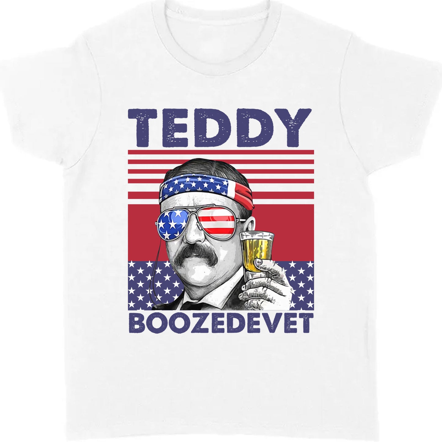 Teddy Boozedevet Funny 4th Of July Drinking Shirt Bright T1189