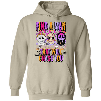 Find A Man Retro Horror Halloween Shirt, Spooky Vibes, Scary Movie, Trendy Halloween Shirt 776V1