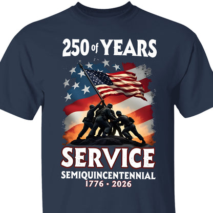 250 Years Of Service Semiquincentennial Shirt | Happy 250th Birthday USA | Patriotic 4th Of July Tee | America 250th Anniversary | Independence Day Shirt 682491