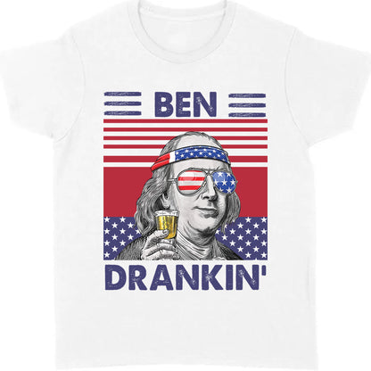 Ben Drankin Funny 4th Of July Drinking Shirt Bright T1191