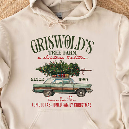 Griswold Christmas Tree Farm Shirt, Christmas Vacation Sweater, Retro Family Christmas Sweatshirt T1651