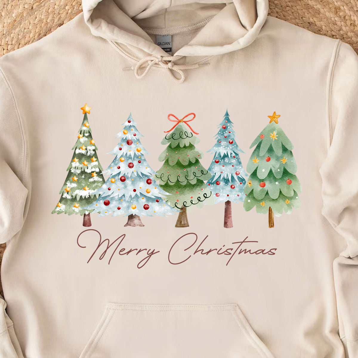 Merry Christmas Shirt, Vintage Xmas Holiday Sweater, Christmas Tree Sweatshirt T1639