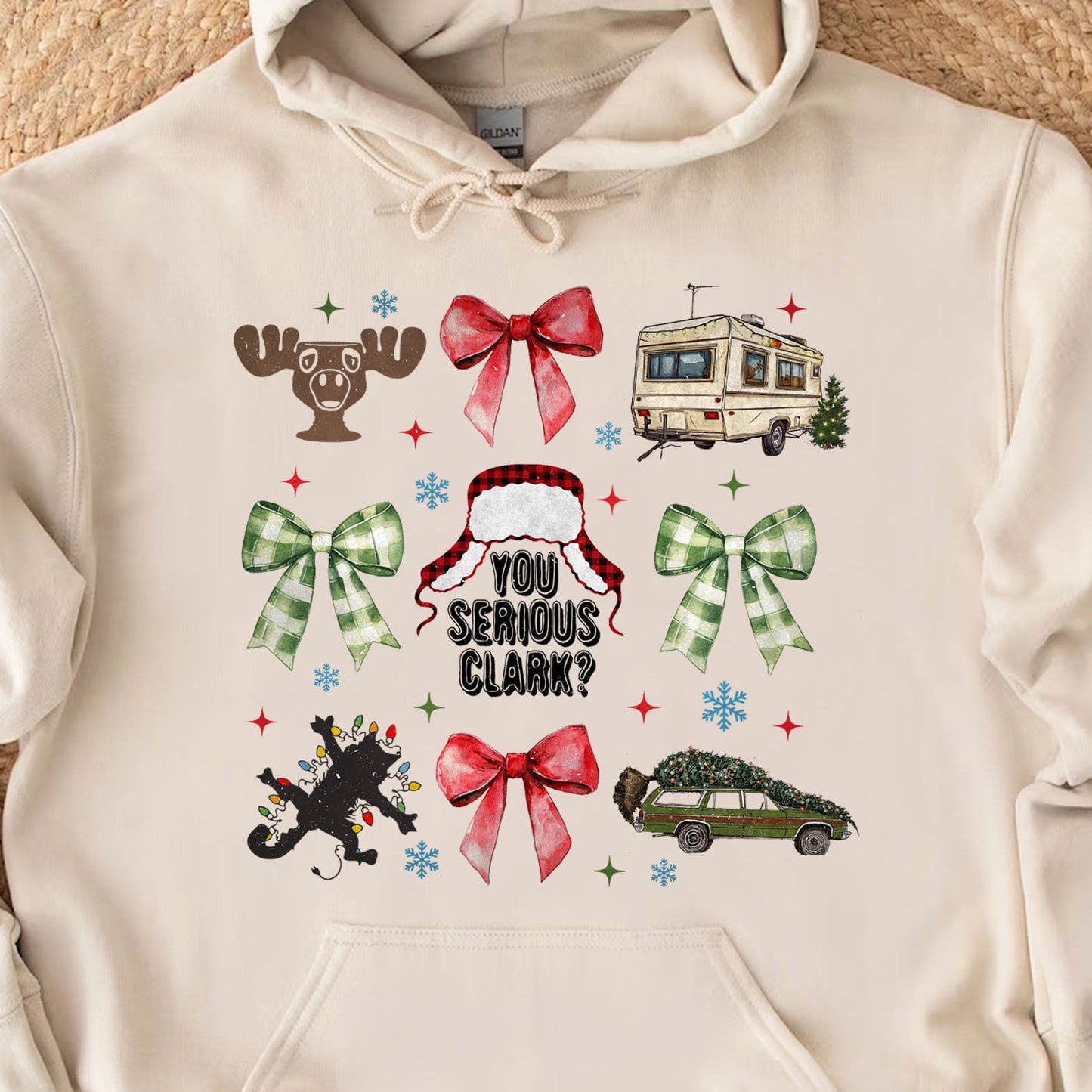 Christmas Coquette Bow Shirt, Retro Christmas Sweater, Funny Xmas Holiday Sweatshirt T1656