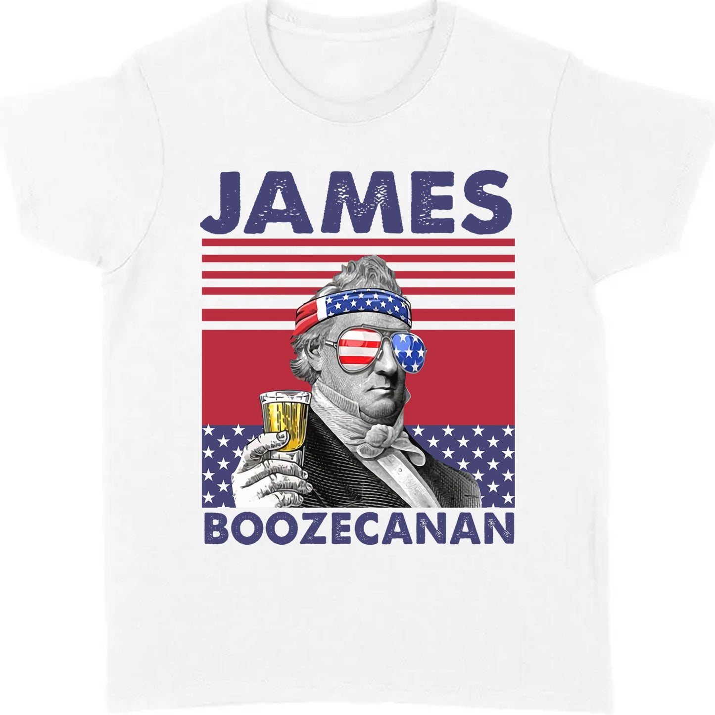 James Boozecanan Funny 4th Of July Drinking Shirt Bright T1186