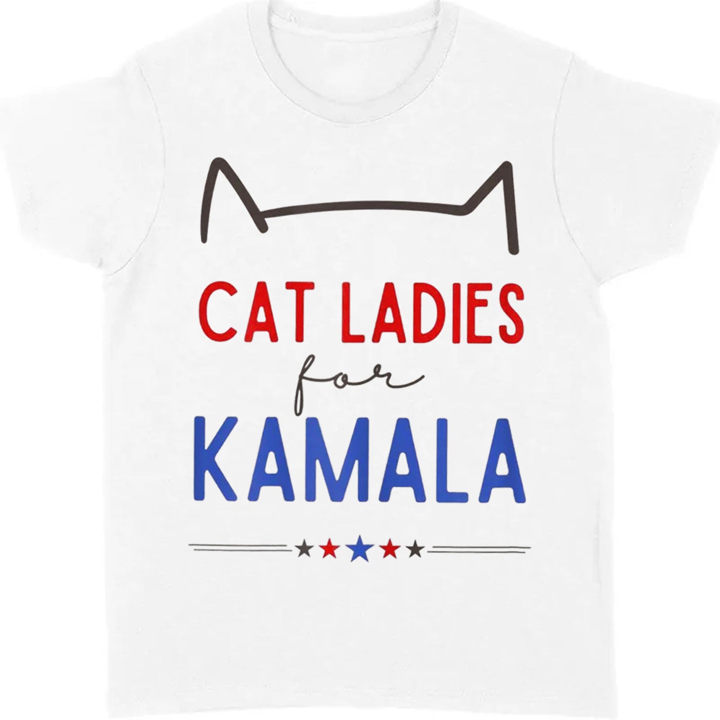 Cat Ladies For Kamala Shirt | Kamala Harris 2024 Shirt | Democrat Shirt Bright T1237 - KH2