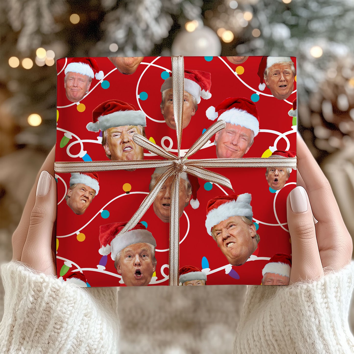 Funny Trump Face Ugly Wrapping Paper, Funny Trump Wrapping Paper, Trump 2024, Republican Gift 681763 - GOP