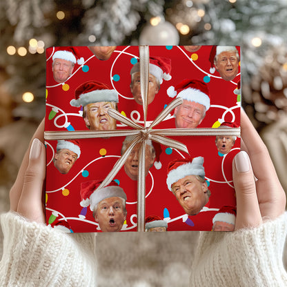 Funny Trump Face Ugly Wrapping Paper, Funny Trump Wrapping Paper, Trump 2024, Republican Gift 681763 - GOP