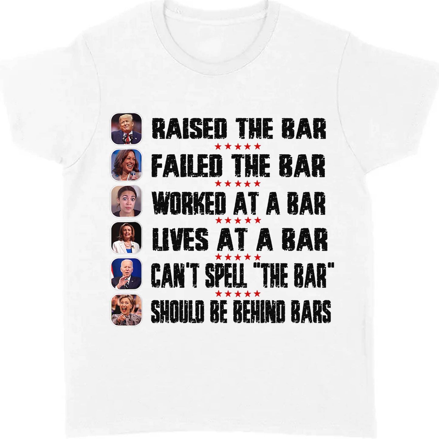 Trump Raised The Bar Harris Failed The Bar T-Shirt | Trump 2024 Shirt | Trump Supporters Shirt Bright T1213 - GOP
