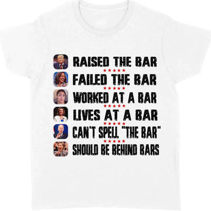 Trump Raised The Bar Harris Failed The Bar T-Shirt | Trump 2024 Shirt | Trump Supporters Shirt Bright T1213 - GOP