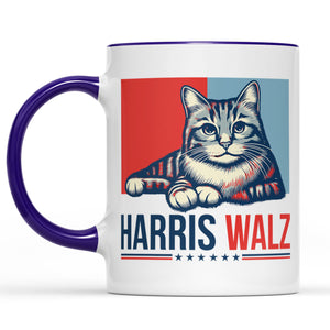 Harris Walz 2024 Cat Obviously Mug | Kamala Harris 2024 Mug | Democrat Mug C1420 - KH2