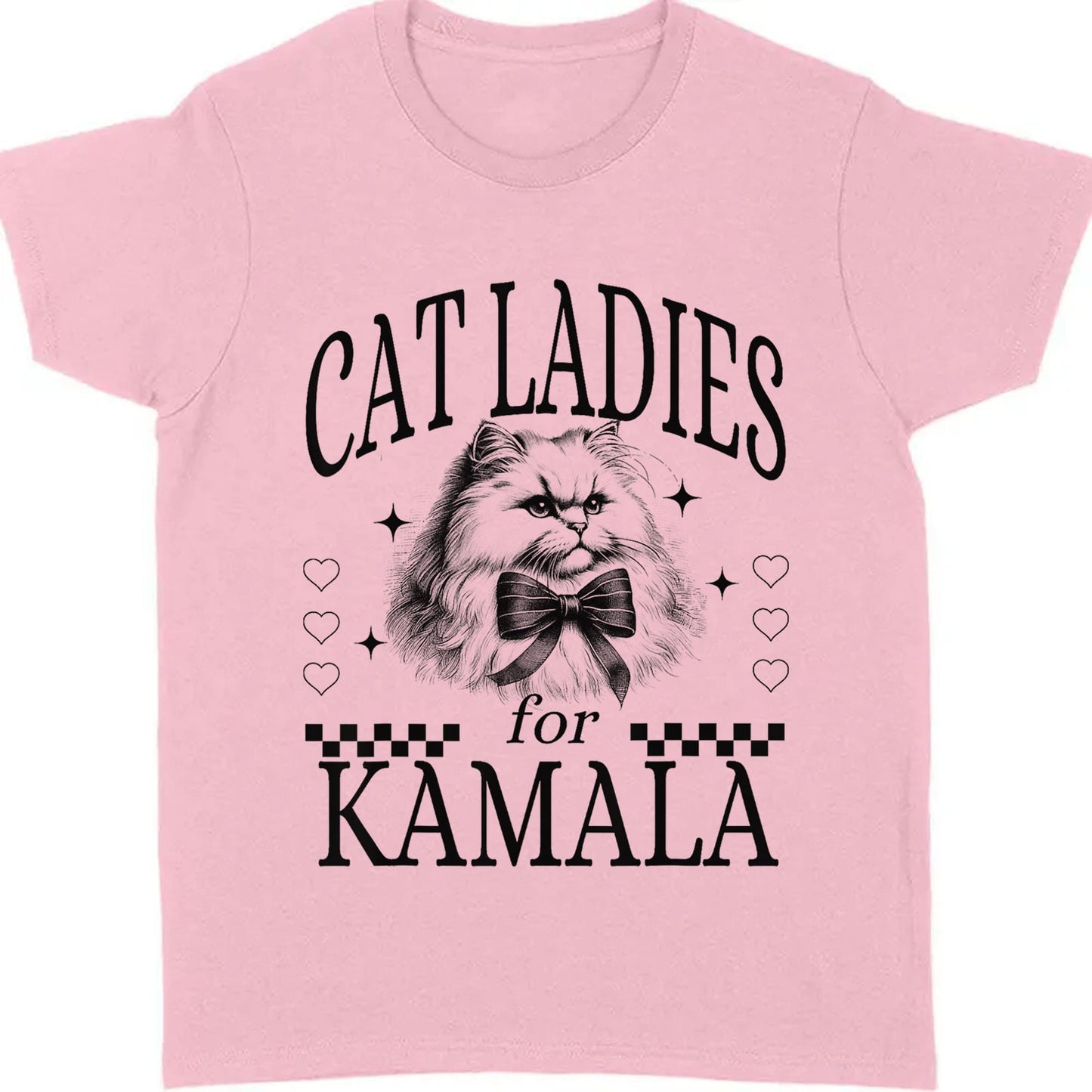 Cat Ladies For Kamala Shirt | Kamala Harris 2024 Shirt | Democrat Shirt Bright T1238 - KH2
