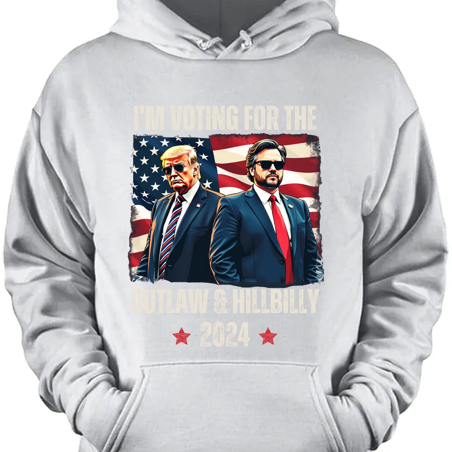 I'm Voting For The Outlaw And The Hillbilly 2024 Shirt | Trump Vance Shirt | Trump Supporters Shirt Dark T1560 - GOP