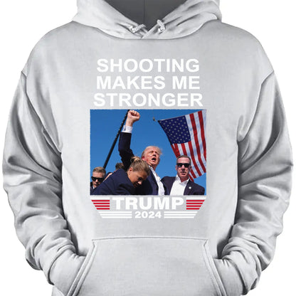 Shooting Makes Me Stronger | Trump Fight 2024 Shirt Pennsylvania Rally | Donald Trump Shirt Dark T1122 - GOP