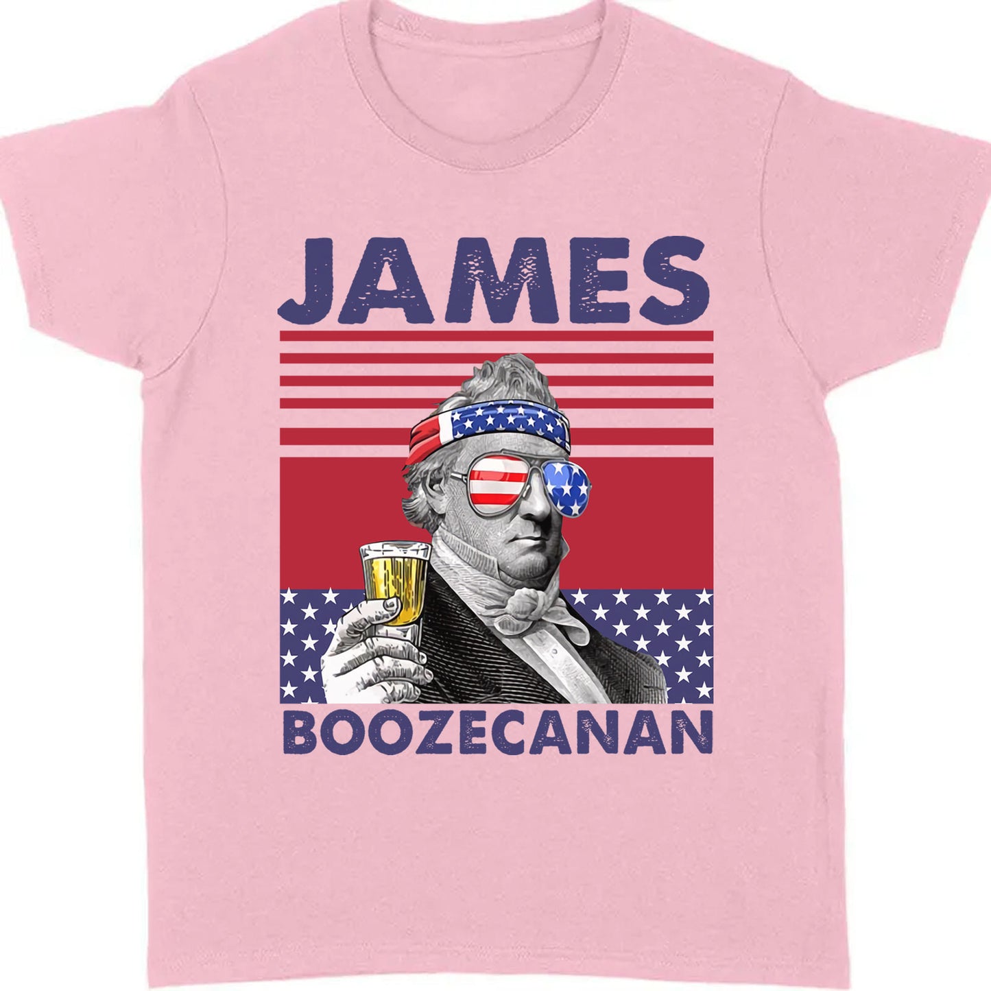 James Boozecanan Funny 4th Of July Drinking Shirt Bright T1186