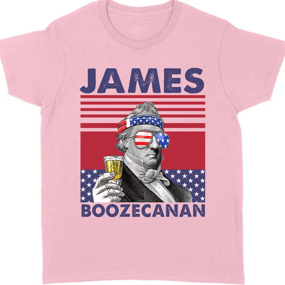 James Boozecanan Funny 4th Of July Drinking Shirt Bright T1186