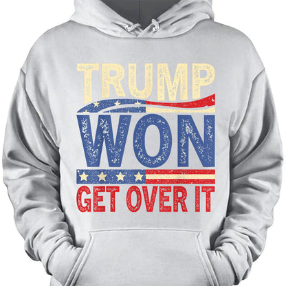 Trump Won Again Get Over It Shirt, Trump 2024 Shirt, Trump 47th President Shirt Dark T1718 - GOP
