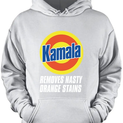 Kamala Removes Nasty Orange Stains Shirt | Vote Kamala Shirt | Kamala Harris 2024 | Democrat Shirt Dark T1368 - KH2