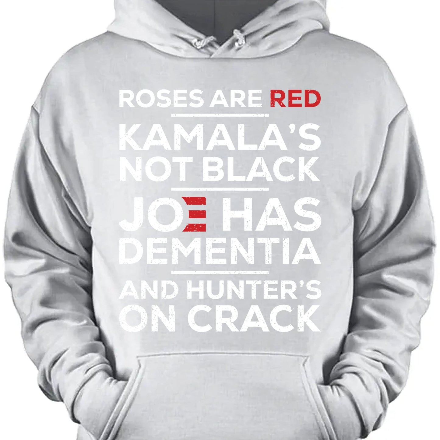 Roses Are Red Kamala Not Black | Kamala Harris 2024 Shirt | Joe Biden Dementia Shirt | Election 2024 Shirt Dark T1568 - KH2