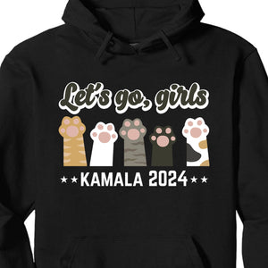 Let's Go Girls Childless Cat Lady Shirt | Democrat Shirt | Kamala Harris 2024 Shirt Dark T1479 - KH2