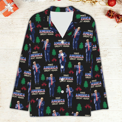 Make America Great Again Pajamas, Funny Trump Dancing Pajamas, Trump Won 2024 Pajamas M1742- GOP