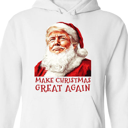 Make Christmas Great Again Sweatshirt, Funny Santa Claus Trump Sweatshirt, Trump Supporters 2024 Ugly Sweatshirt T1681 - GOP