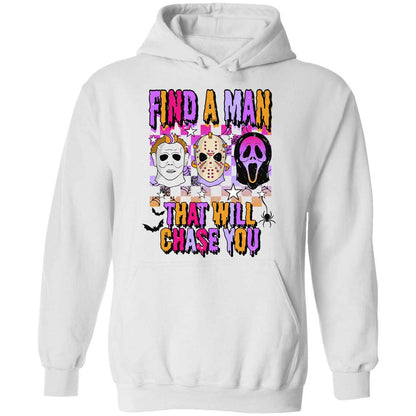 Find A Man Retro Horror Halloween Shirt, Spooky Vibes, Scary Movie, Trendy Halloween Shirt 776V1