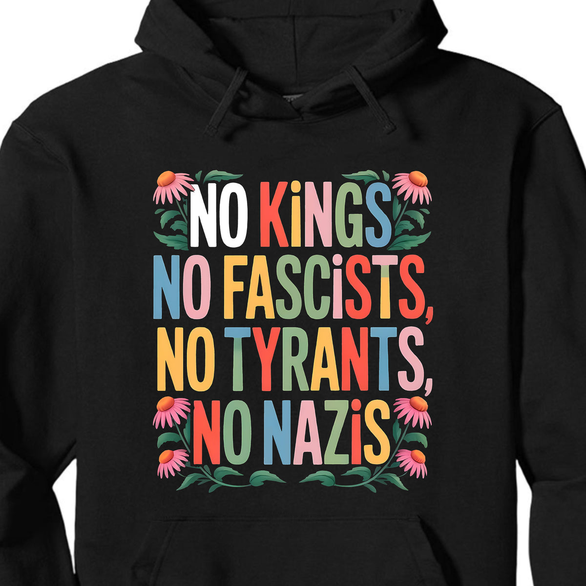 No Kings No Fascists No Tyrants No Nazis Shirt, Anti Trump Protest Tee, Anti Republican Dark Shirt 682477