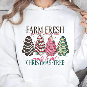 Farm Fresh Christmas Tree Shirt, Merry Christmas Sweater, Cute Xmas Holiday Sweatshirt T1655