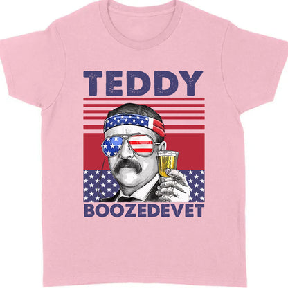 Teddy Boozedevet Funny 4th Of July Drinking Shirt Bright T1189