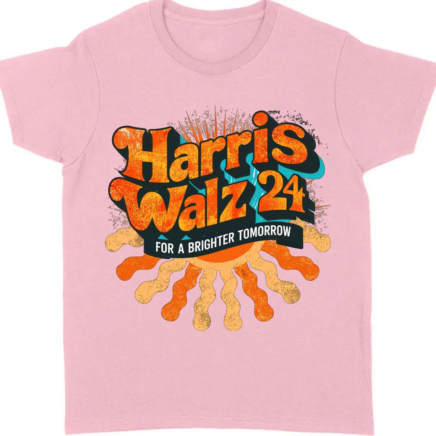Harris Walz Retro For A Brighter Tomorrow Shirt | Kamala Harris 2024 Shirt | Democrat Shirt Bright T1439 - KH2