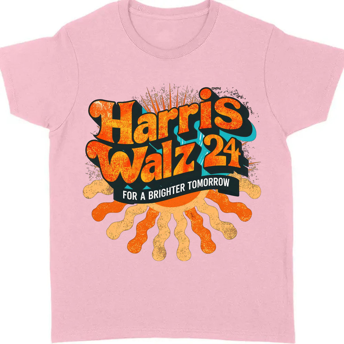 Harris Walz Retro For A Brighter Tomorrow Shirt | Kamala Harris 2024 Shirt | Democrat Shirt Bright T1439 - KH2