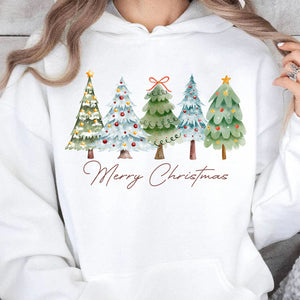 Merry Christmas Shirt, Vintage Xmas Holiday Sweater, Christmas Tree Sweatshirt T1639