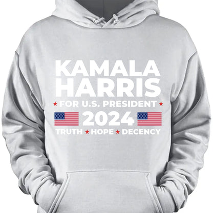Kamala Harris Truth Hope Decency Shirt | Kamala Harris 2024 Shirt | Democrat Shirt Dark T1447 - KH2