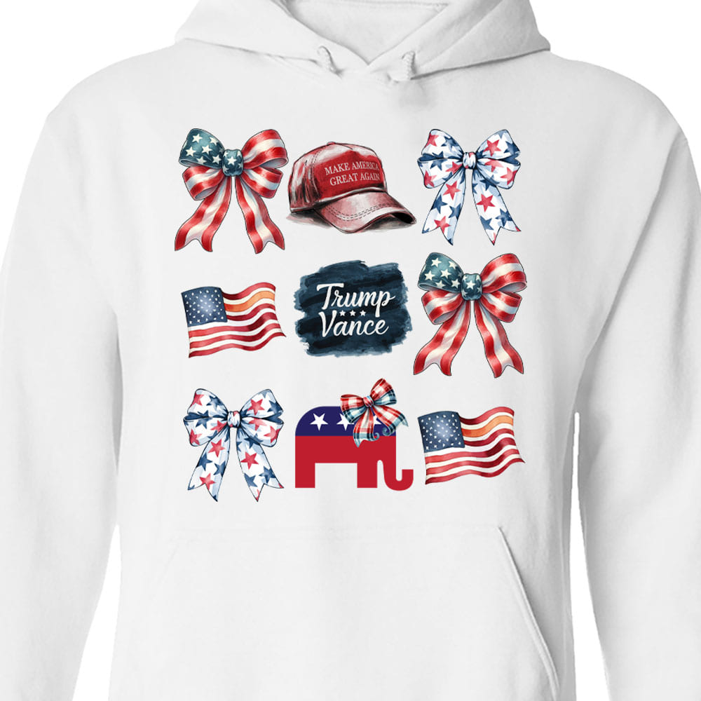 Coquette Trump Sweatshirt, Trump Presidential Trump MAGA Sweatshirt, Trump Supporters 2024 Ugly Sweatshirt T1663 - GOP