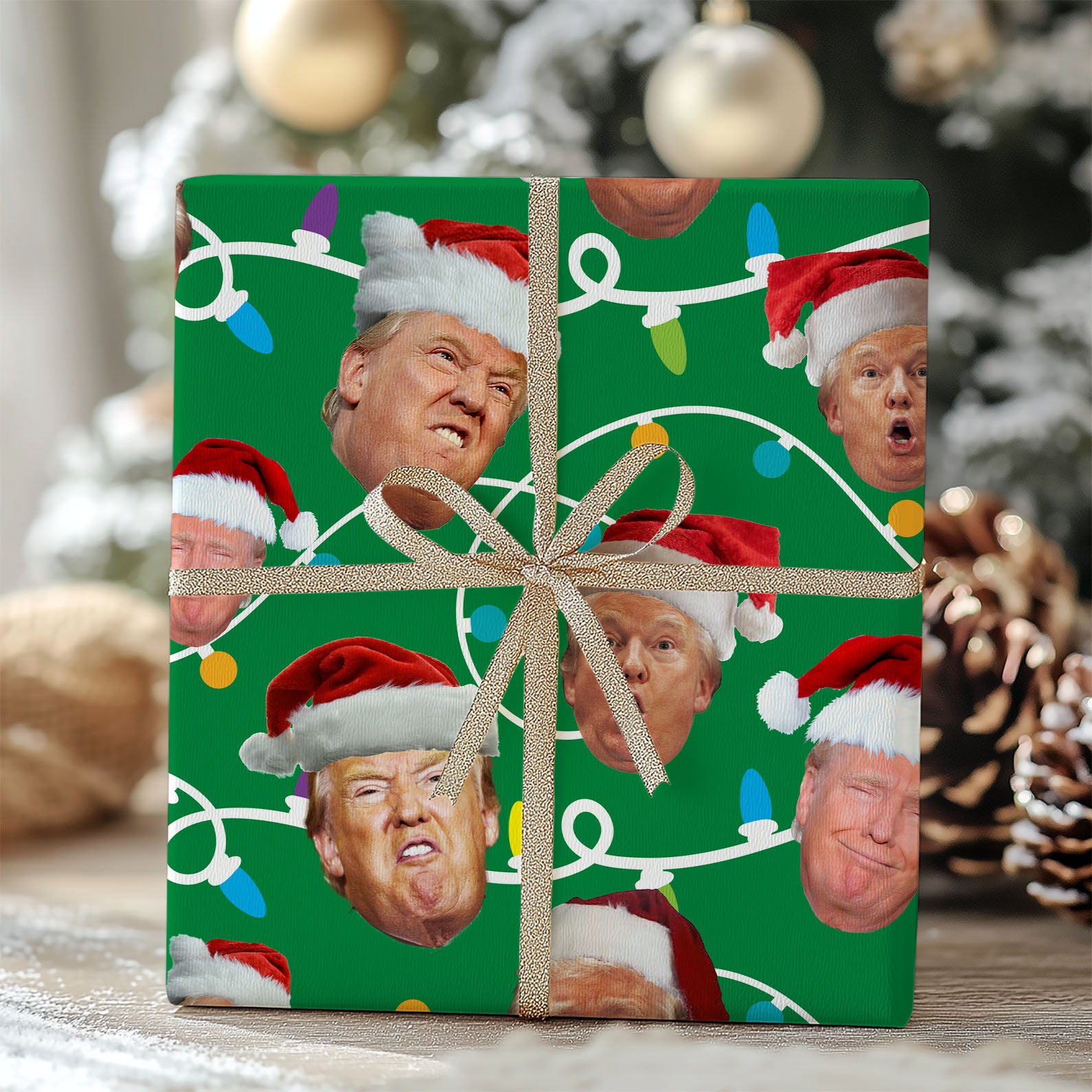 Funny Trump Face Ugly Wrapping Paper, Funny Trump Wrapping Paper, Trump 2024, Republican Gift 681763 - GOP - WFD