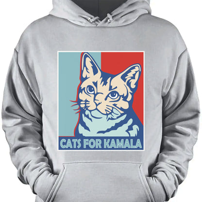 Cats For Kamala Shirt | Kamala Harris 2024 Shirt | Democrat Shirt Dark T1246 - KH2