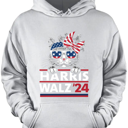 Cat Harris Walz 2024 Shirt | Kamala Harris 2024 Shirt | Democrat Shirt Dark T1402 - KH2