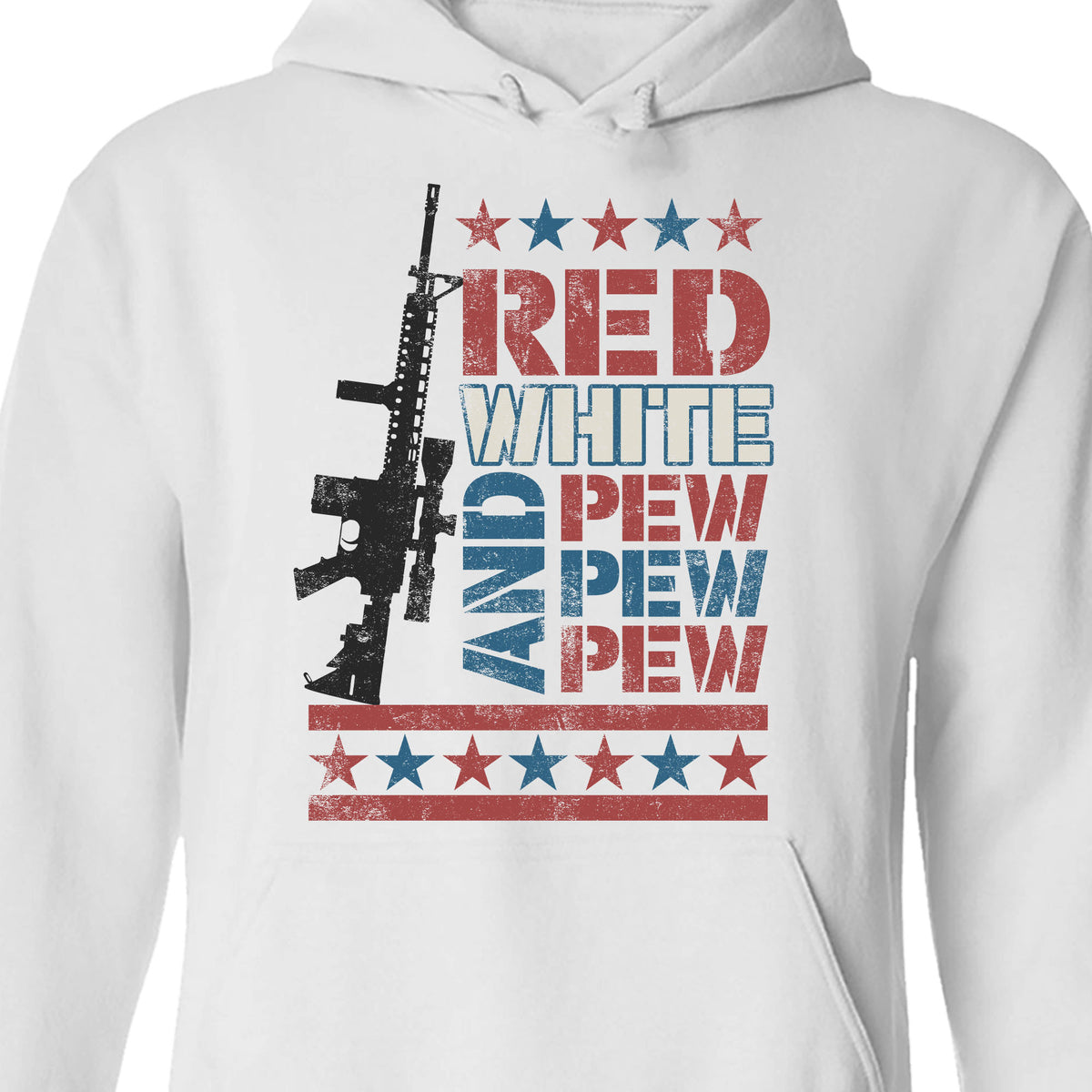 Red White and Pew Pew Pew Unisex Shirt | 4th of July Shirt | Retro America Patriotic Shirt Bright C1055