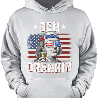 Ben Drankin Unisex Shirt | 4th of July Shirt | Independence Day Shirt | Retro America Patriotic Shirt Dark C1058