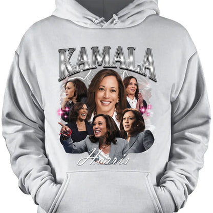 Kamala Harris 2024 Bootleg Shirt, Kamala Harris Vintage Photo Shirt, Kamala Harris Retro 90s Shirt, Democrat Shirt Dark T1371 - KH2