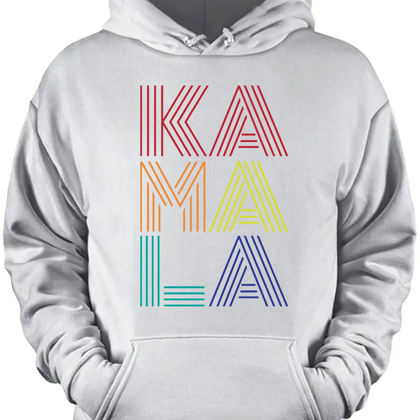 Rainbow Lines Kamala Shirt | Kamala Harris 2024 Shirt | Democrat Shirt Dark T1452 - KH2