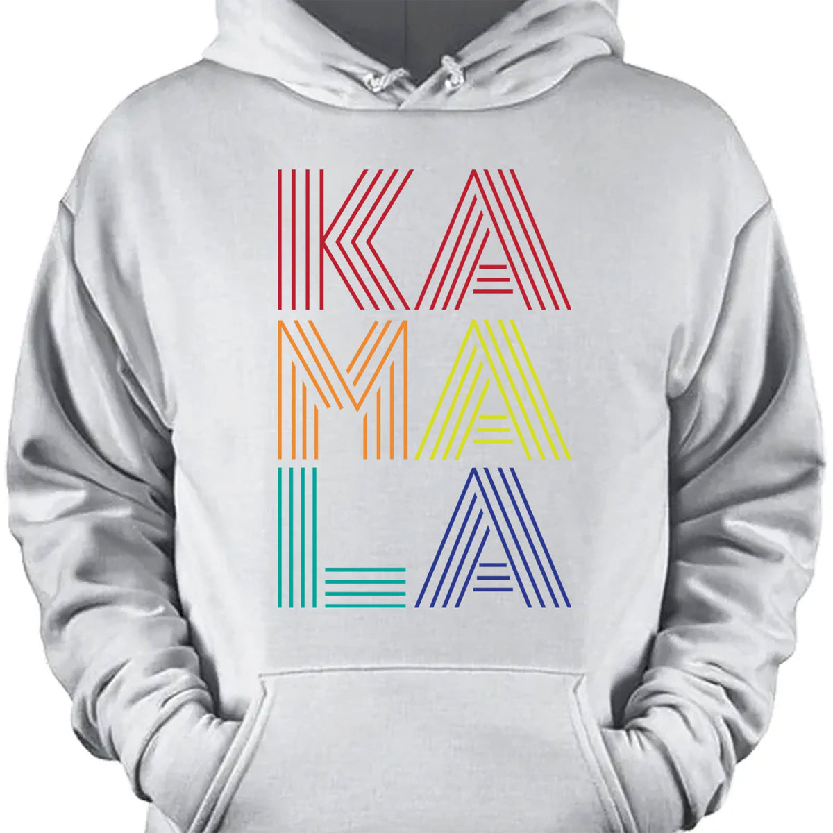 Rainbow Lines Kamala Shirt | Kamala Harris 2024 Shirt | Democrat Shirt Dark T1452 - KH2