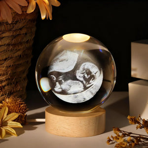 Custom Photo Crystal Ball Night Light | Personalized Night Light | Pregnancy Reveal | Baby Sonogram Keepsake Gift 684318